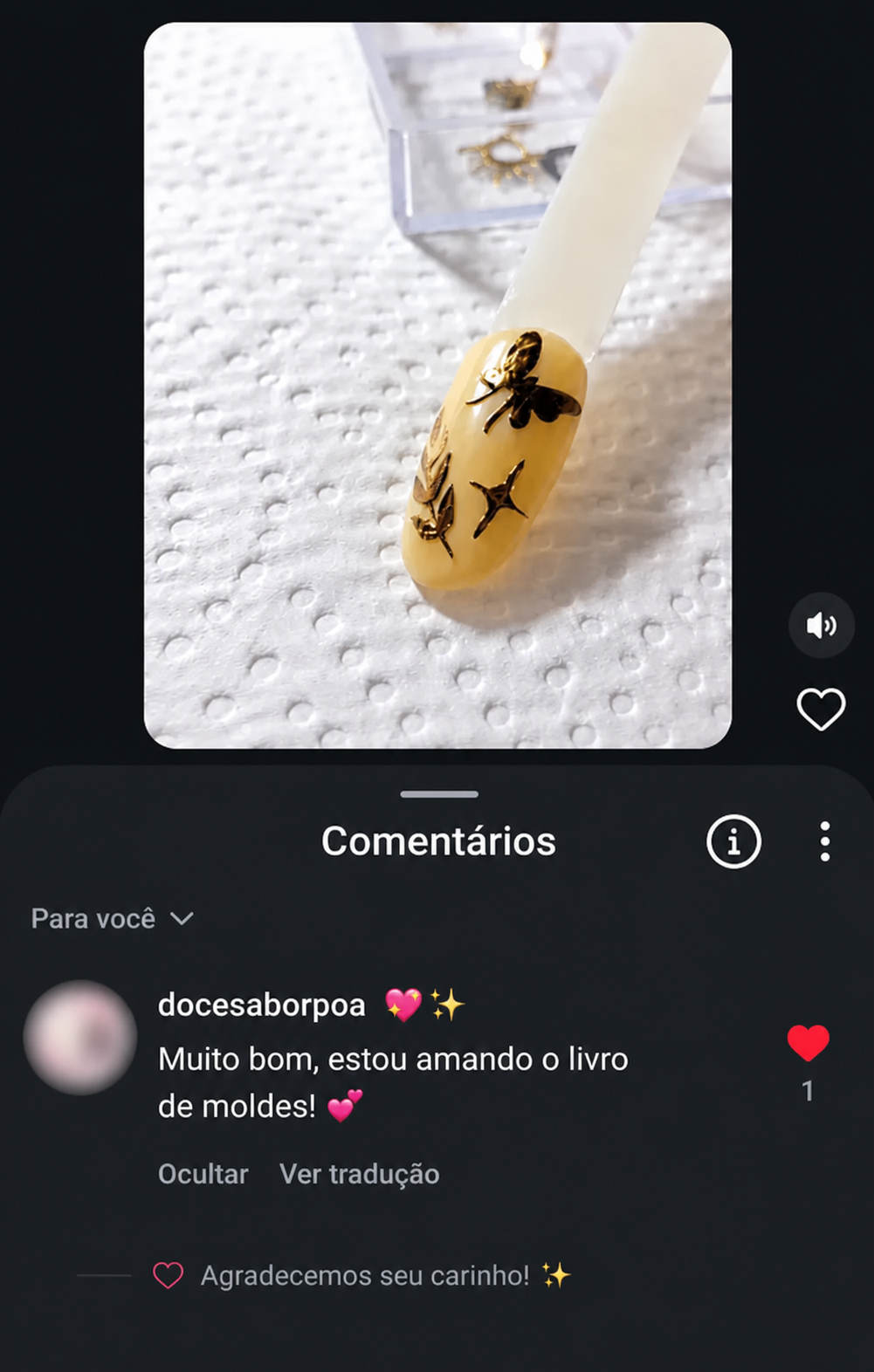 Depoimento de cliente 4 com avatar desfocado
